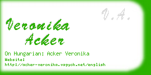 veronika acker business card